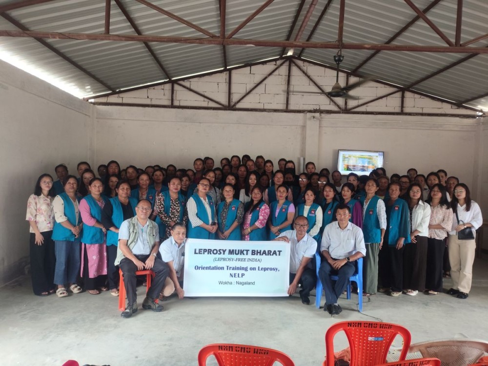 CMO Wokha Dr Thungchanbemo Ezung with resource persons and health workers during the orientation training on leprosy at Wokha on September 5.